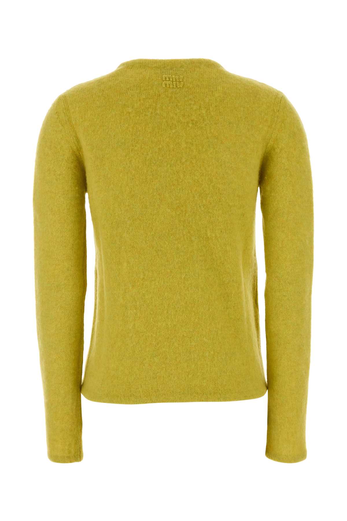 Miu Miu Women Acid Green Wool Cardigan MIU MIU