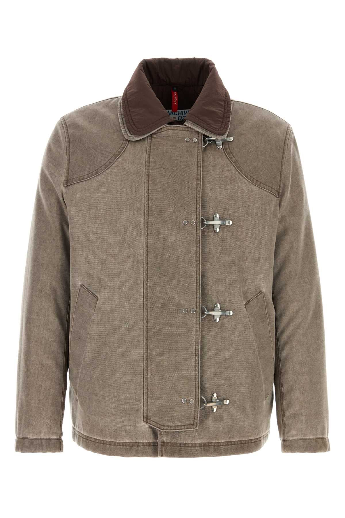 Fay Men Cappuccino Canvas Jacket FAY
