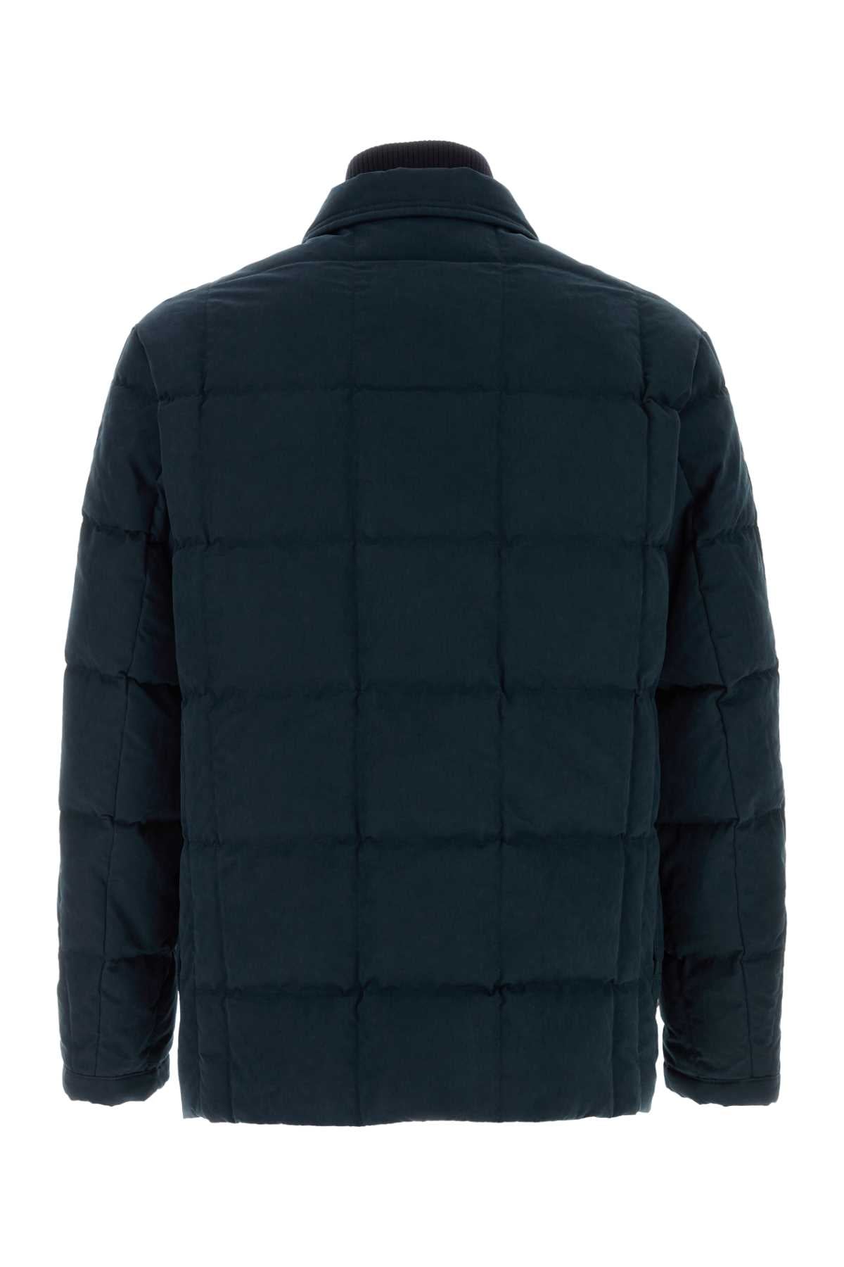 Fay Men Navy Blue Cotton Blend Down Jacket FAY