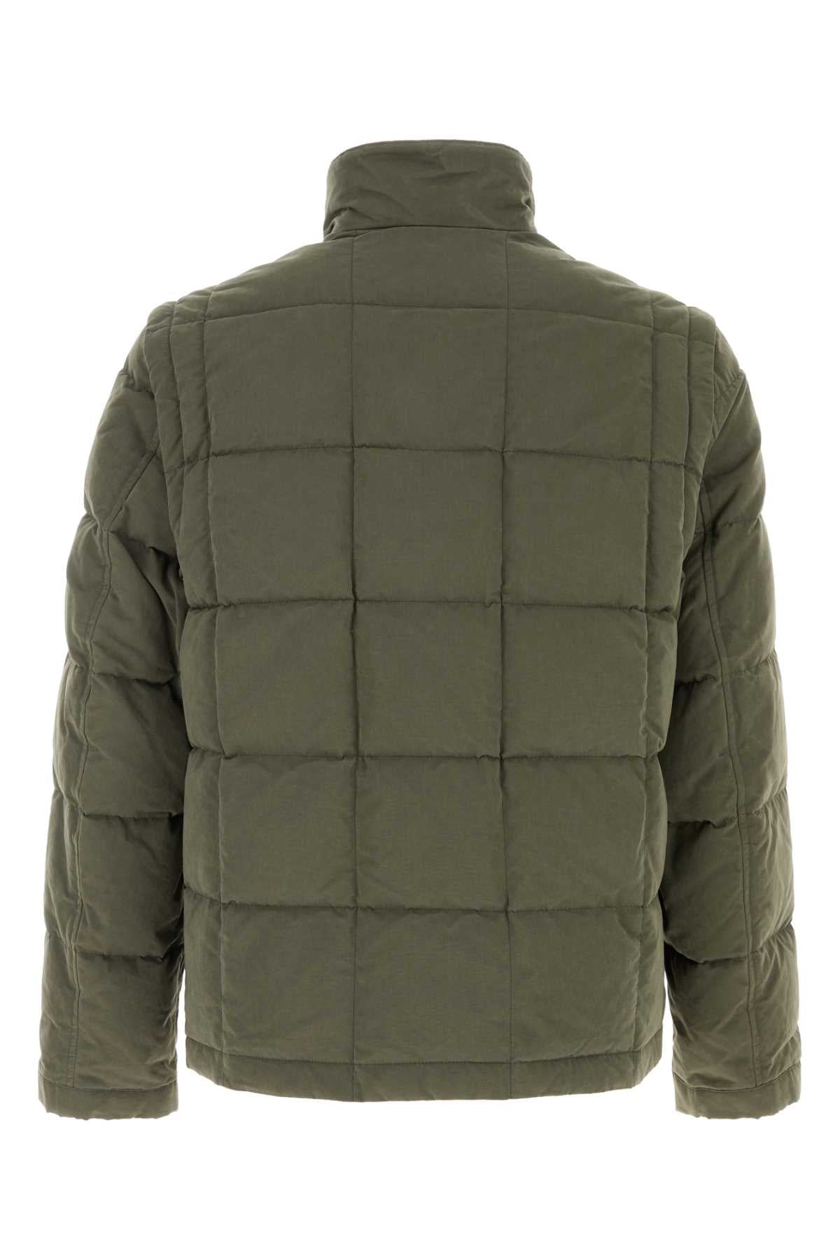 Fay Men Army Green Cotton Blend Down Jacket FAY