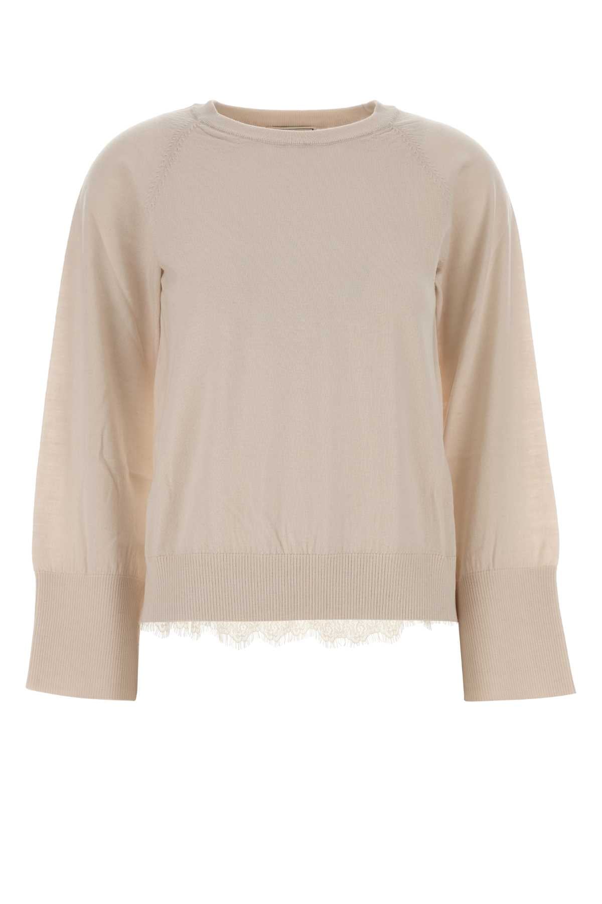 Blumarine Women Sand Wool Sweater BLUMARINE