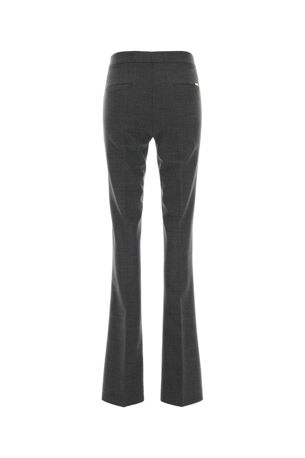 Blumarine Women Grey Stretch Gabardine Pant BLUMARINE