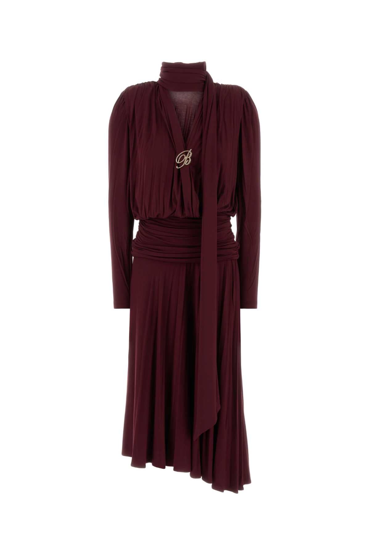 Blumarine Women Burgundy Jersey Dress BLUMARINE