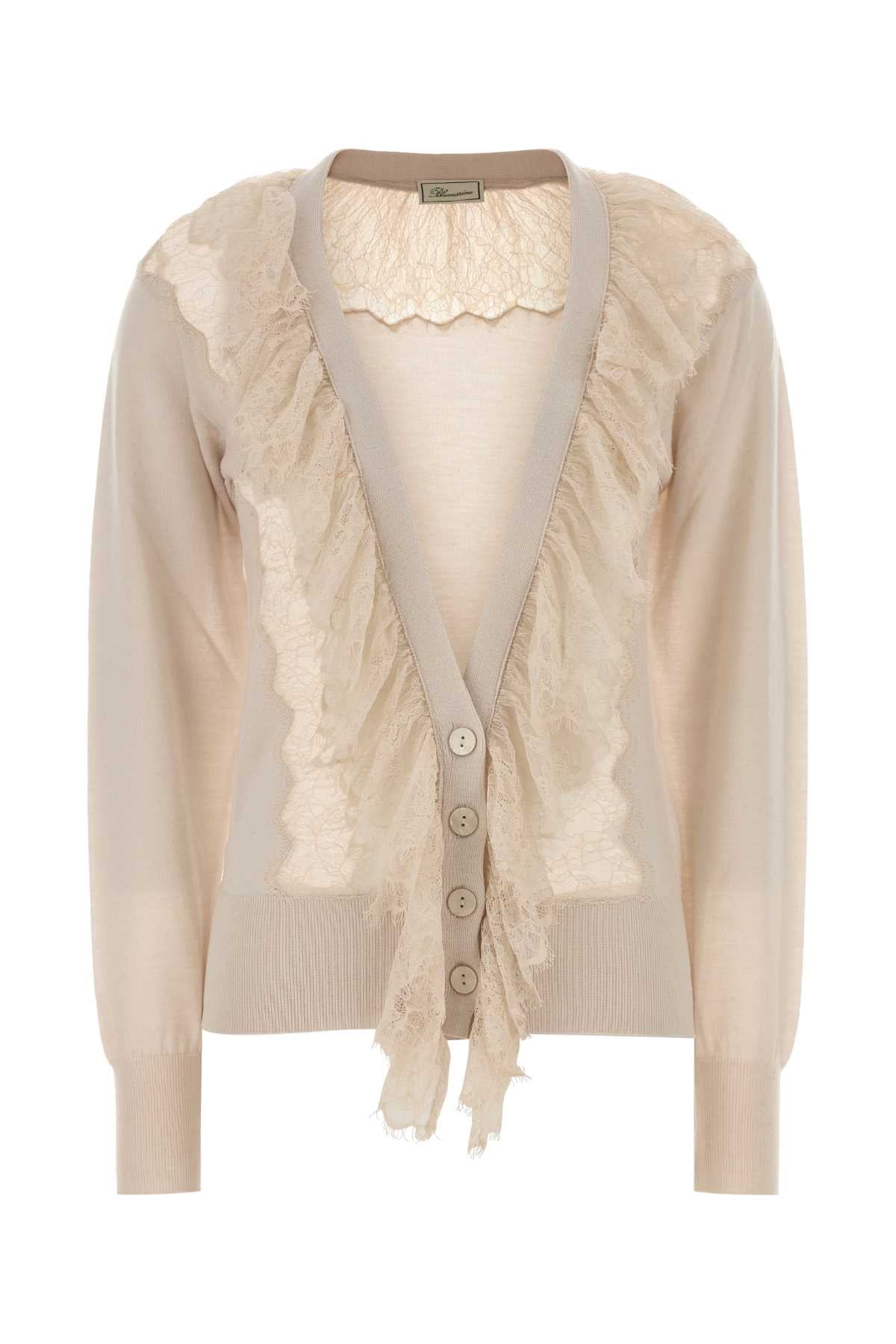 Blumarine Women Sand Wool Cardigan BLUMARINE