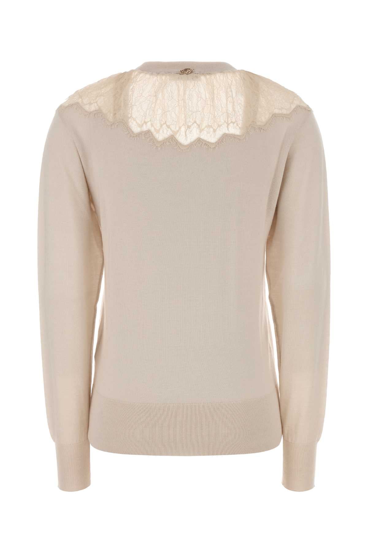 Blumarine Women Sand Wool Cardigan BLUMARINE