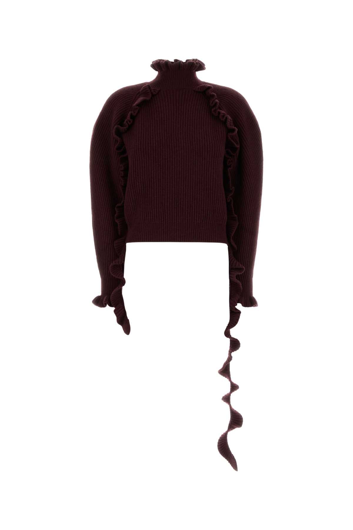Blumarine Women Aubergine Wool Sweater BLUMARINE