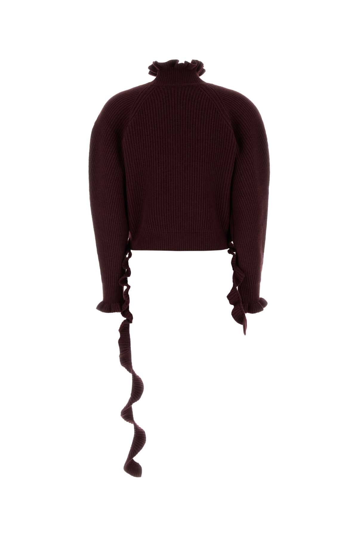 Blumarine Women Aubergine Wool Sweater BLUMARINE