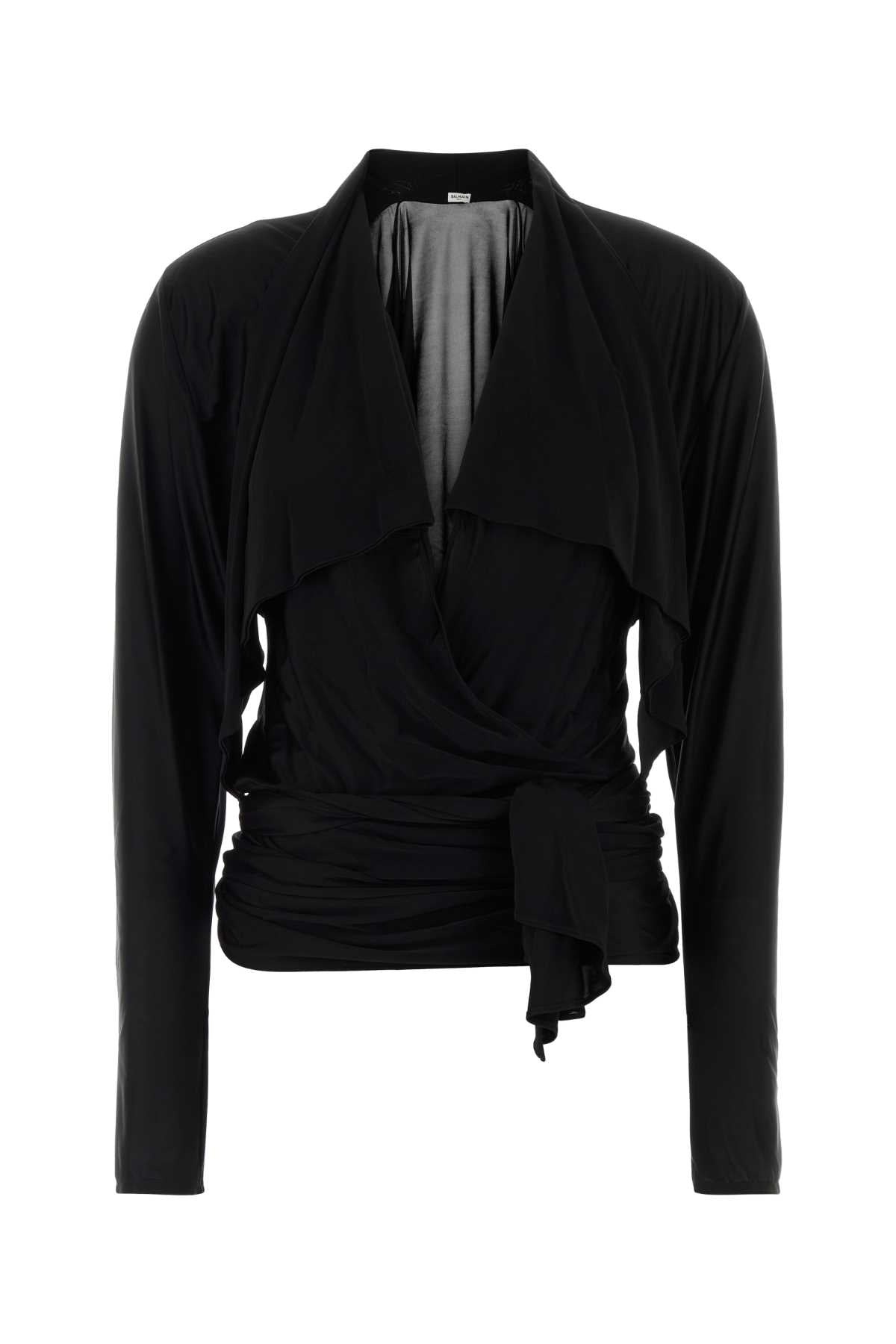 Balmain Women Black Viscose Blouse BALMAIN