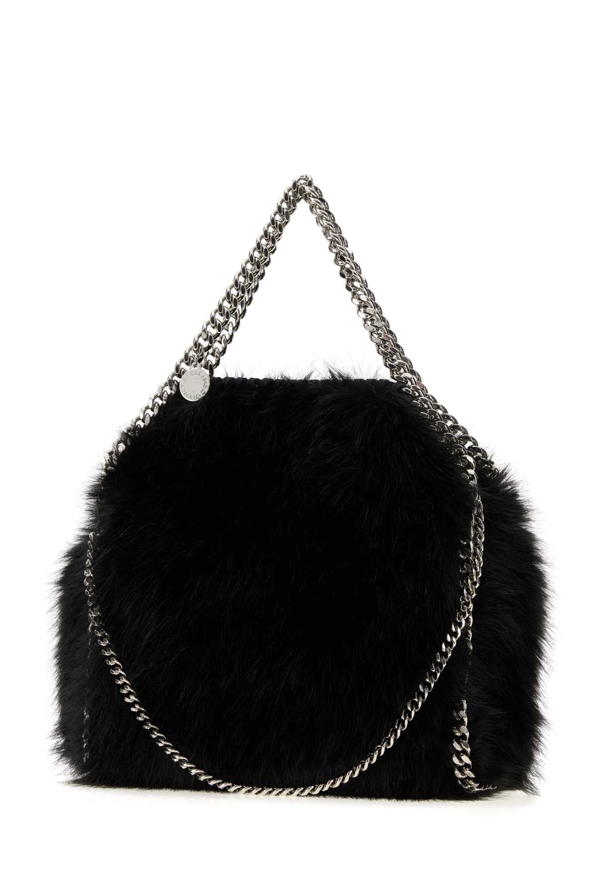Stella Mccartney Women Black Eco Fur Falabella Handbag STELLA MCCARTNEY