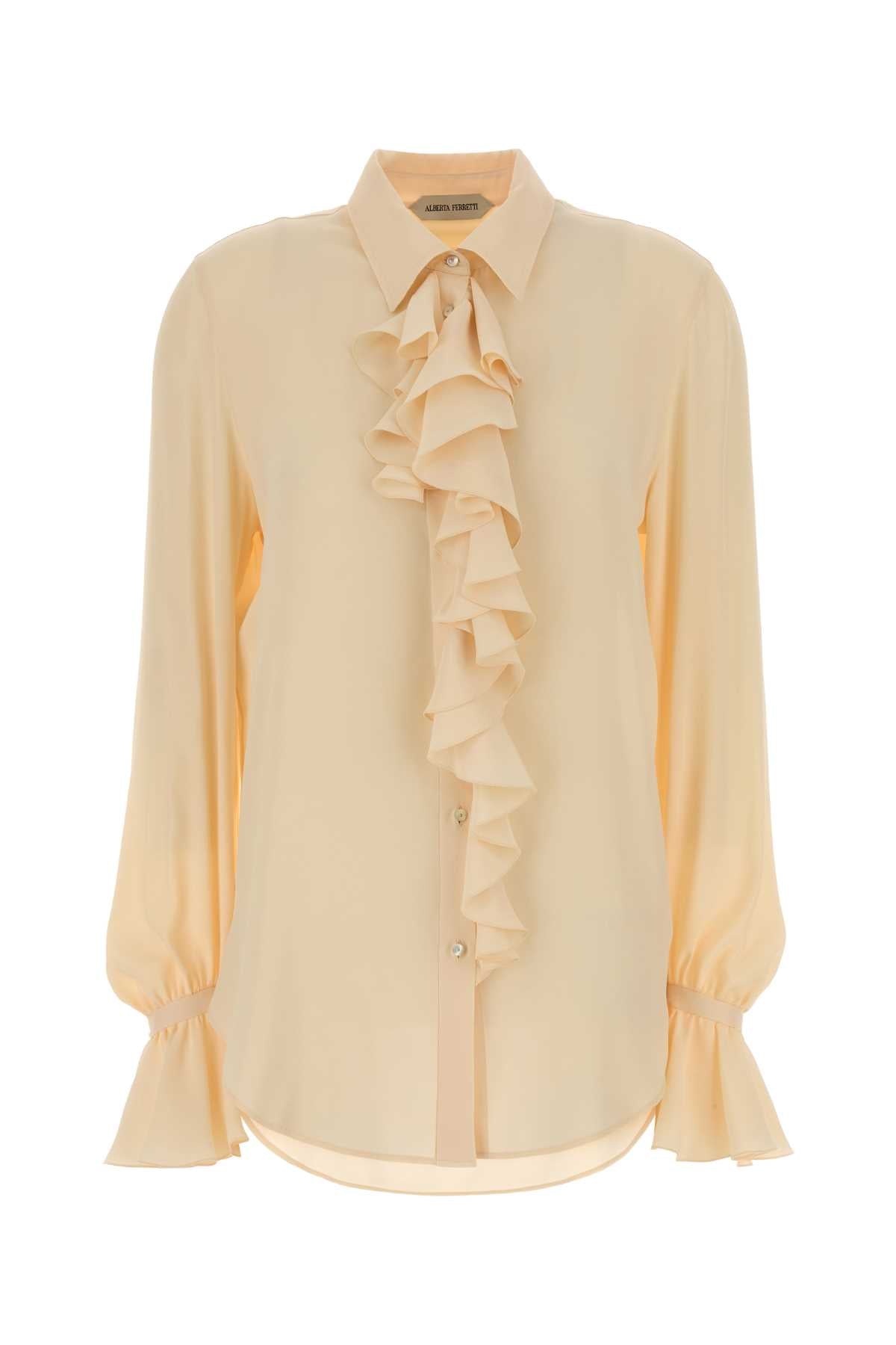Alberta Ferretti Women Peach Crepe Shirt ALBERTA FERRETTI