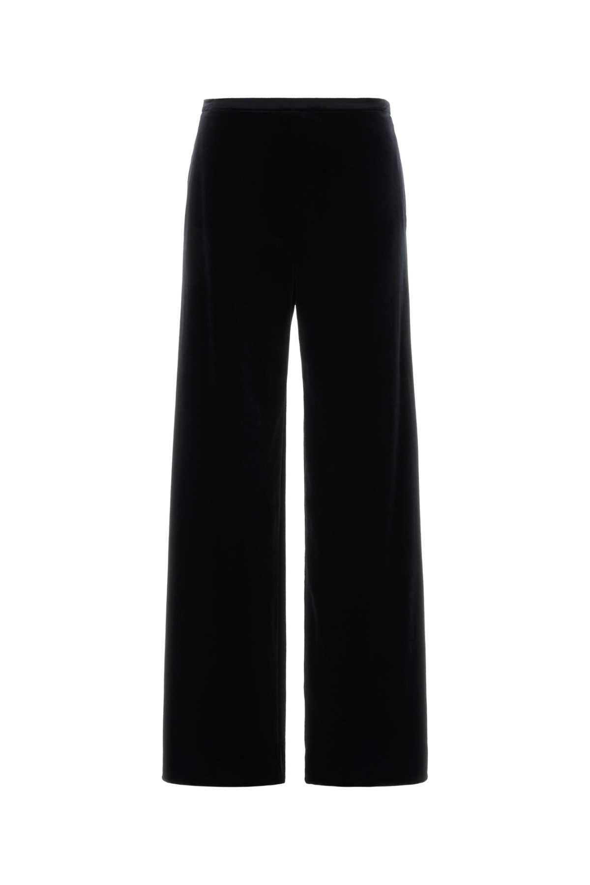 Alberta Ferretti Women Black Velvet Palazzo Pant ALBERTA FERRETTI
