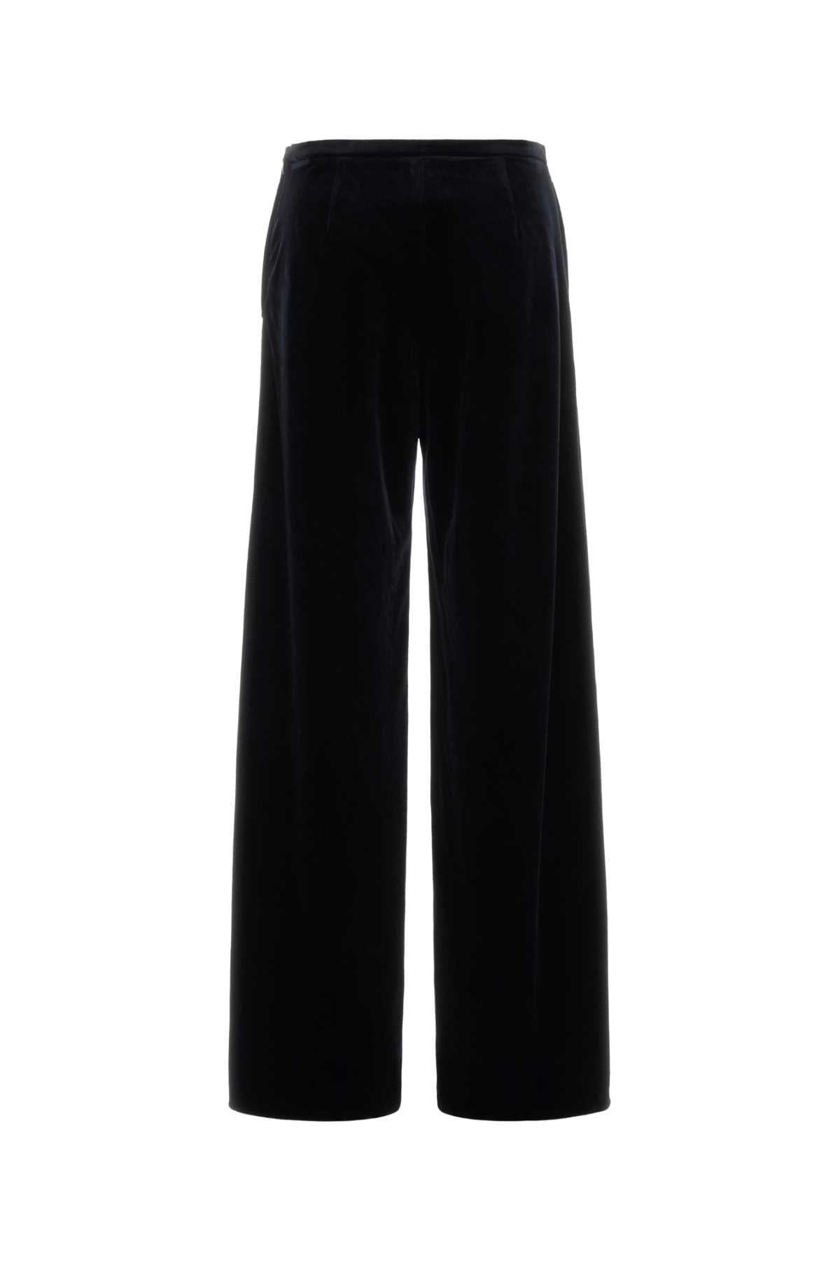 Alberta Ferretti Women Black Velvet Palazzo Pant ALBERTA FERRETTI