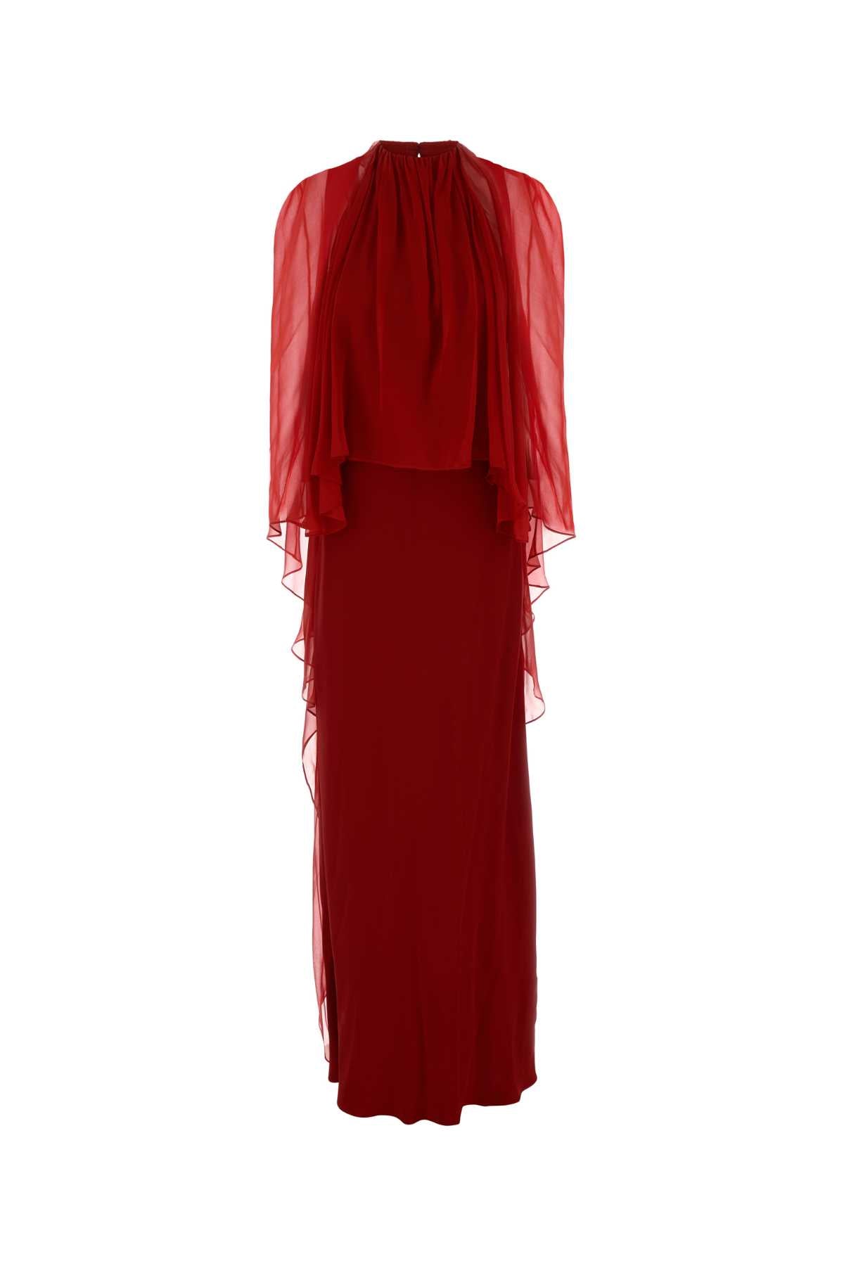 Alberta Ferretti Women Red Crepe Long Dress ALBERTA FERRETTI