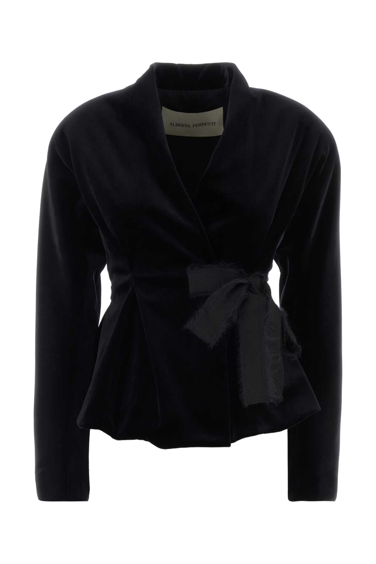 Alberta Ferretti Women Black Velvet Blazer ALBERTA FERRETTI