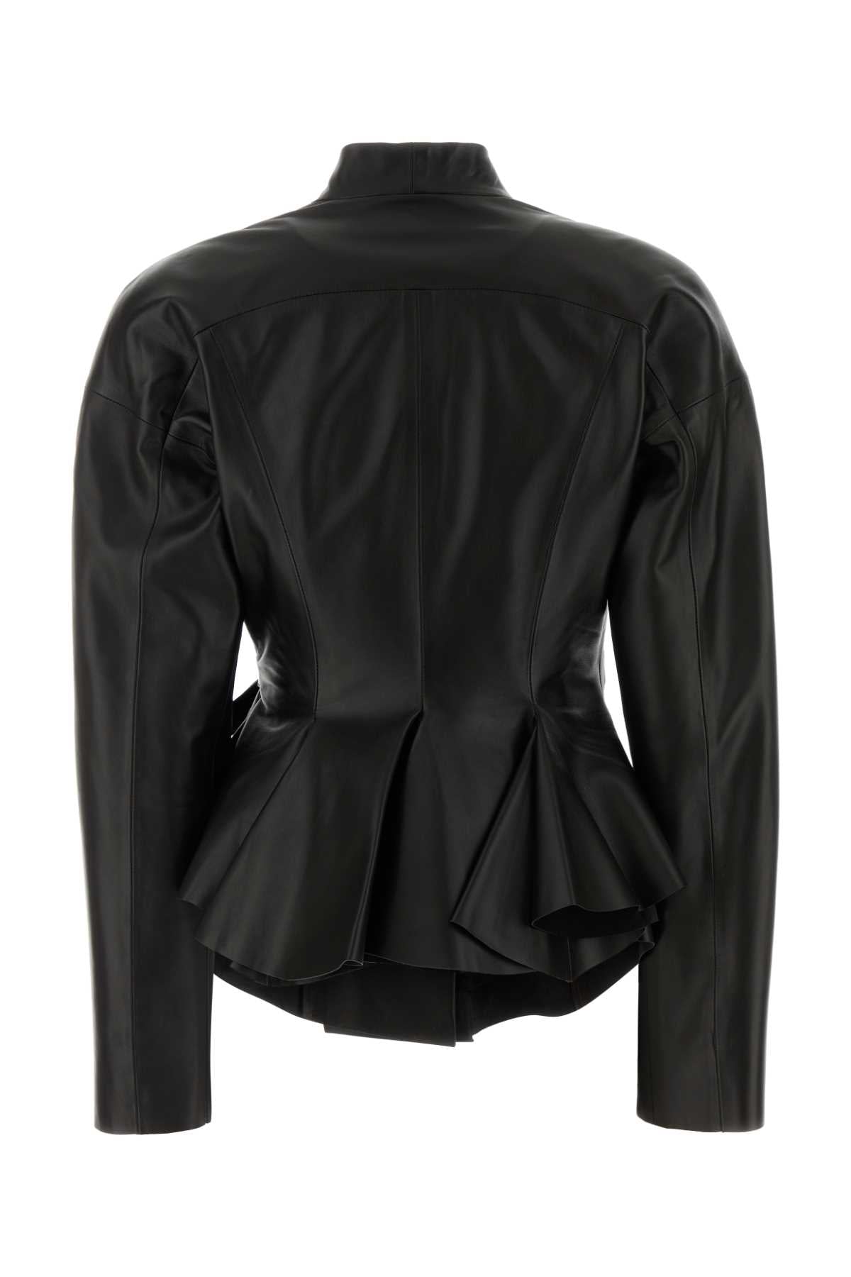Alberta Ferretti Women Black Leather Jacket ALBERTA FERRETTI