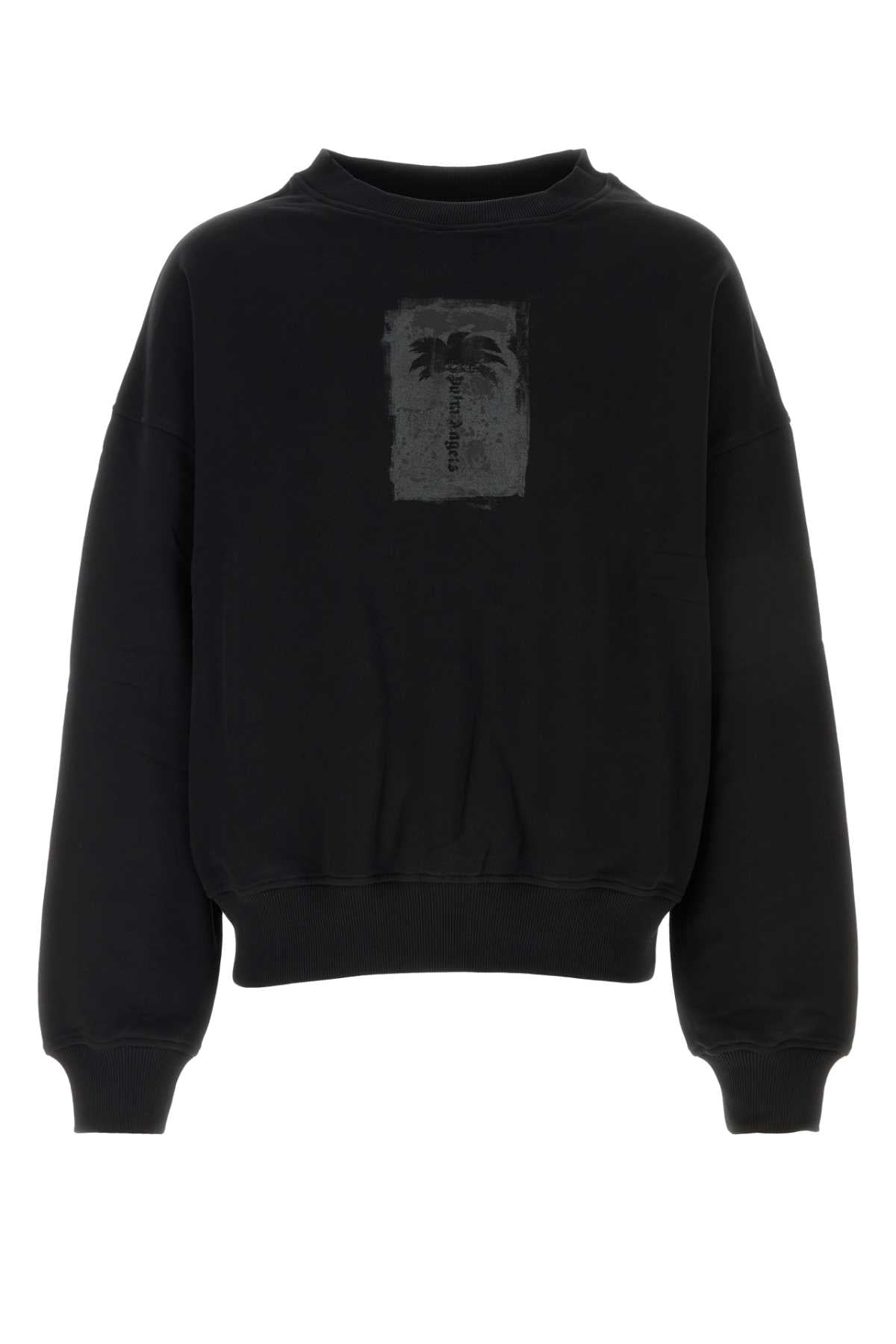Palm Angels Men Black Cotton Sweatshirt PALM ANGELS