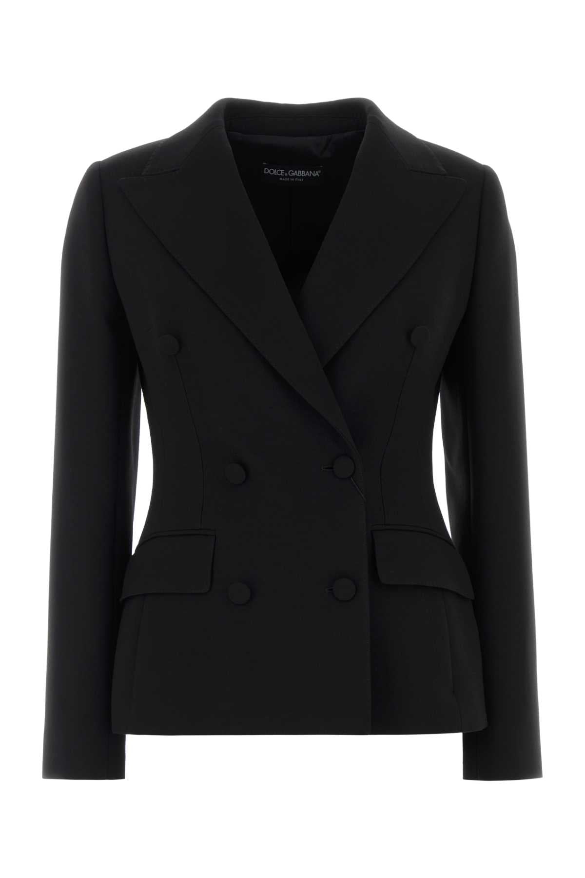 Dolce & Gabbana Women Black Wool Blazer DOLCE & GABBANA