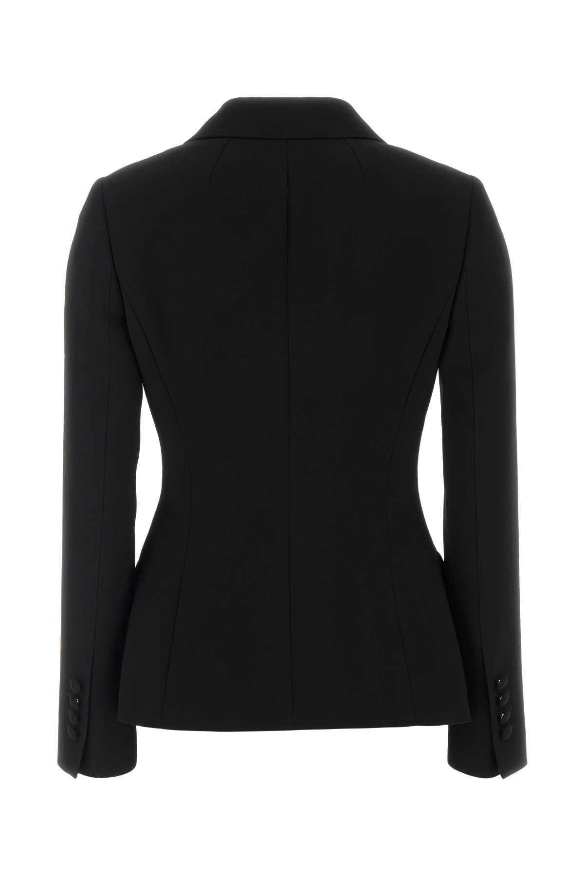 Dolce & Gabbana Women Black Wool Blazer DOLCE & GABBANA