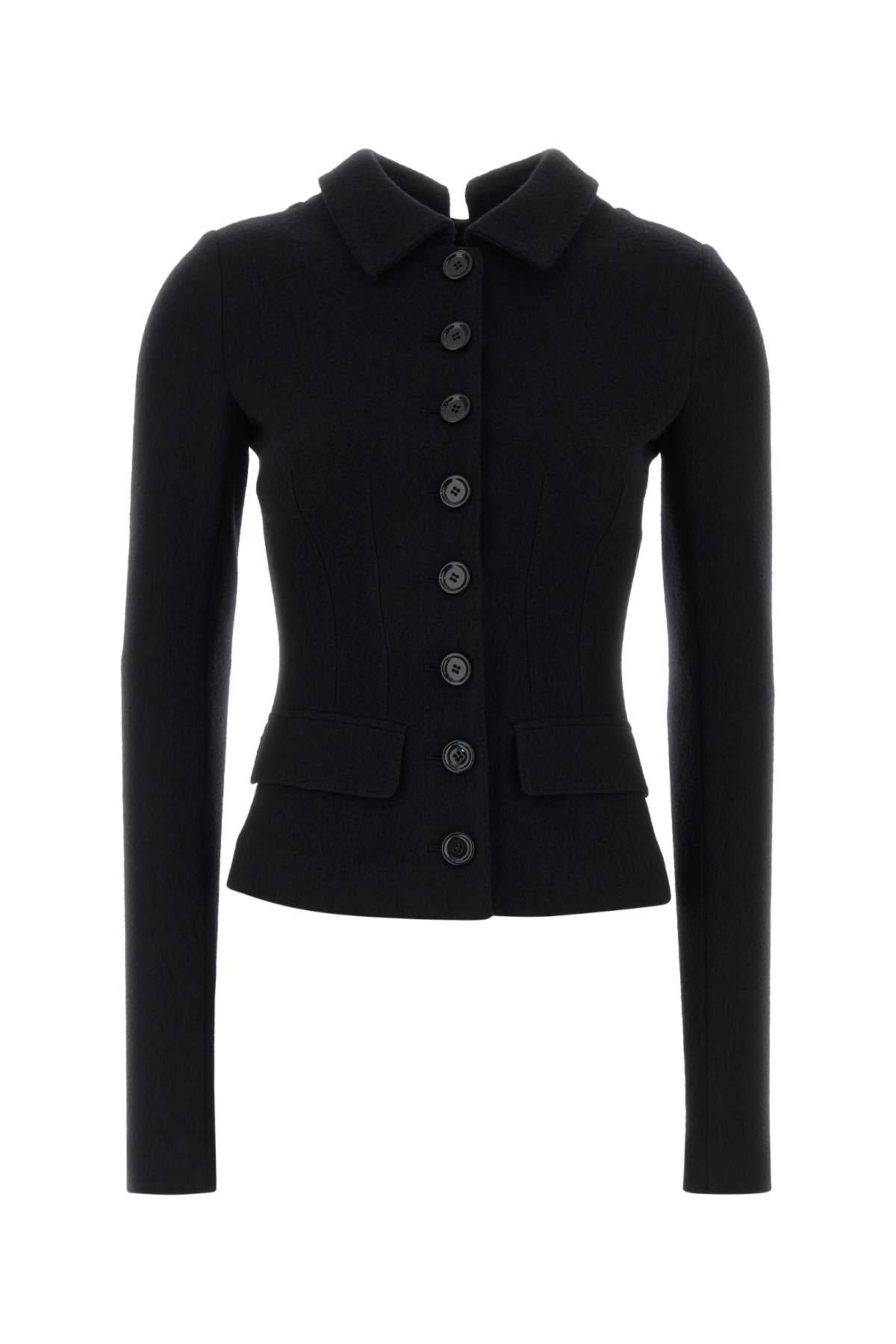 Dolce & Gabbana Women Black Wool Blazer DOLCE & GABBANA