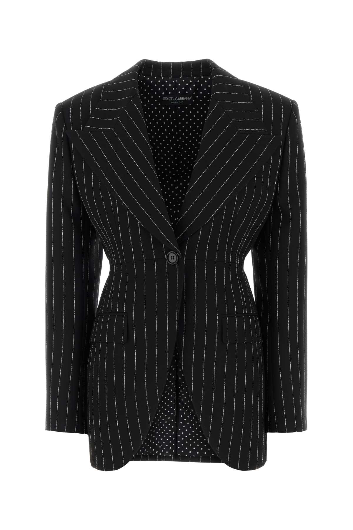 Dolce & Gabbana Women Embroidered Wool Blazer DOLCE & GABBANA
