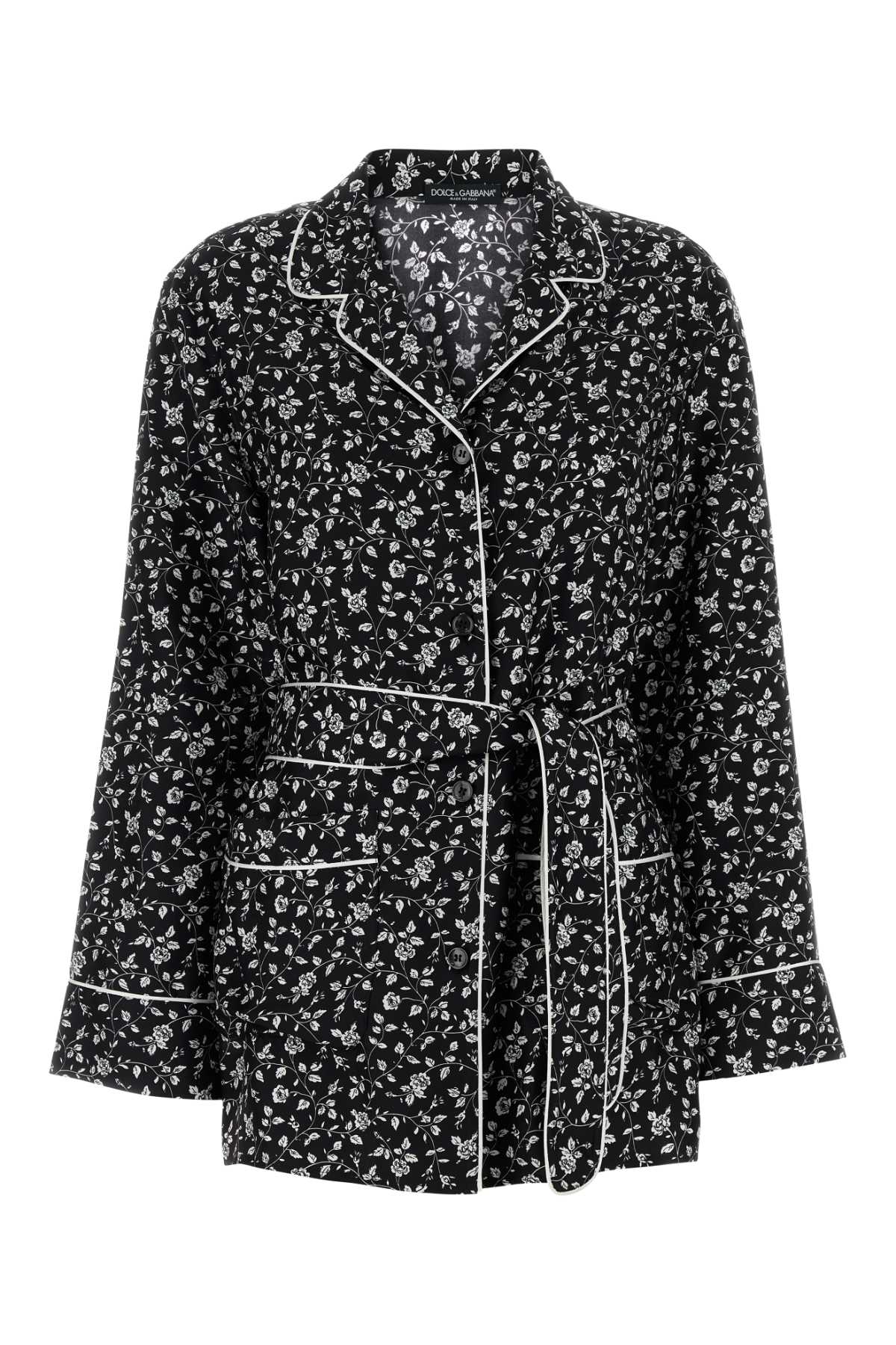 Dolce & Gabbana Women Printed Silk Shirt DOLCE & GABBANA