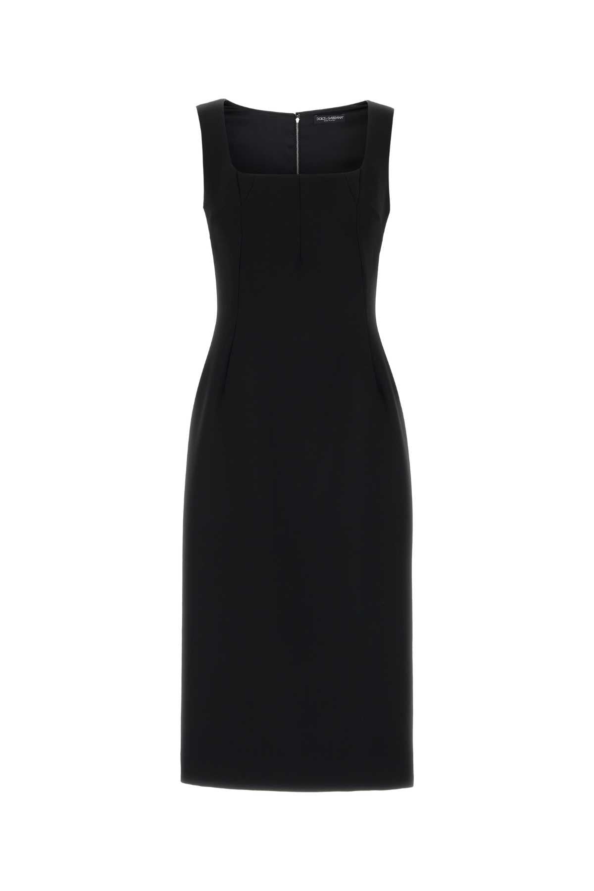 Dolce & Gabbana Women Black Wool Dress DOLCE & GABBANA