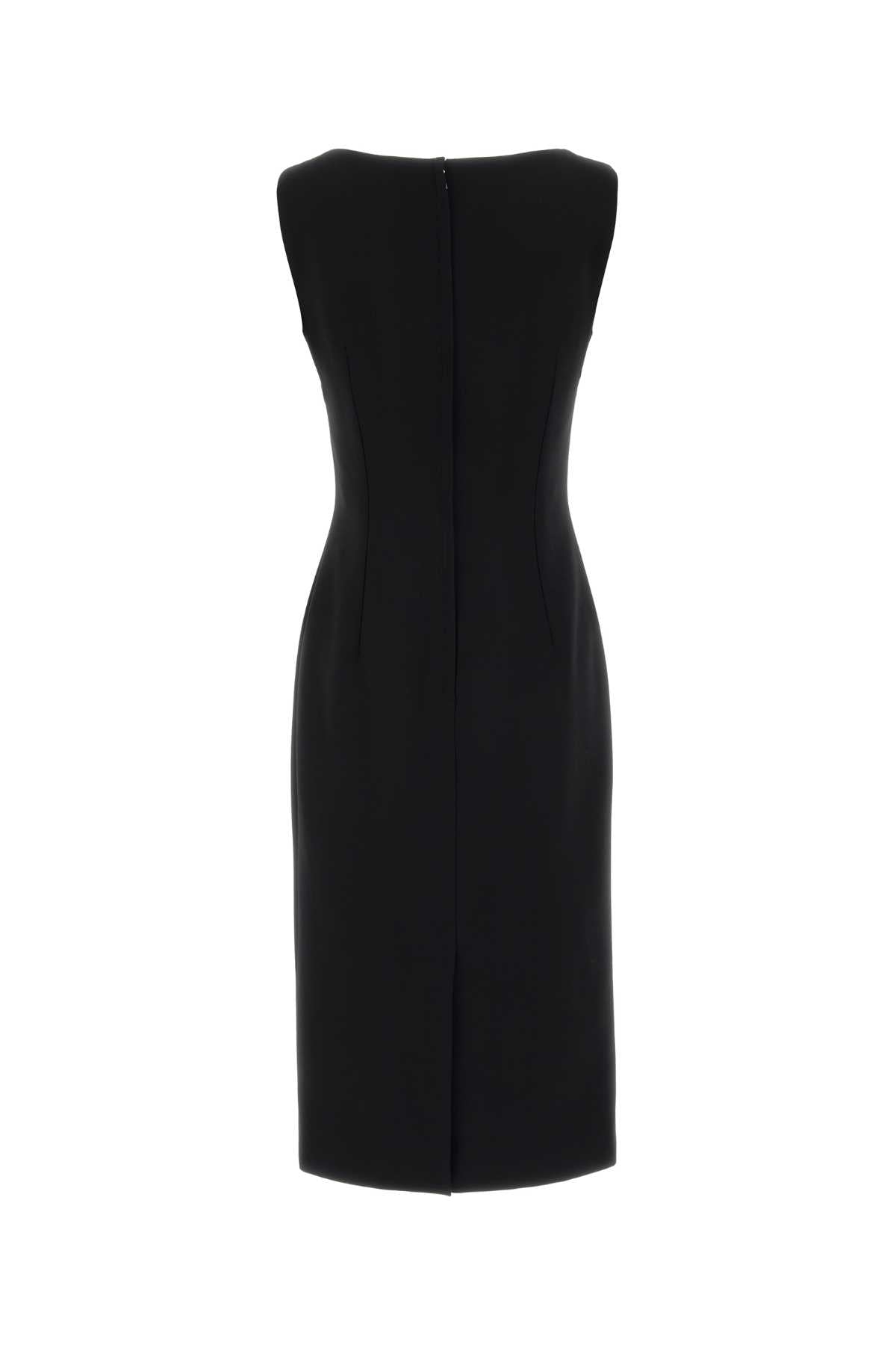 Dolce & Gabbana Women Black Wool Dress DOLCE & GABBANA