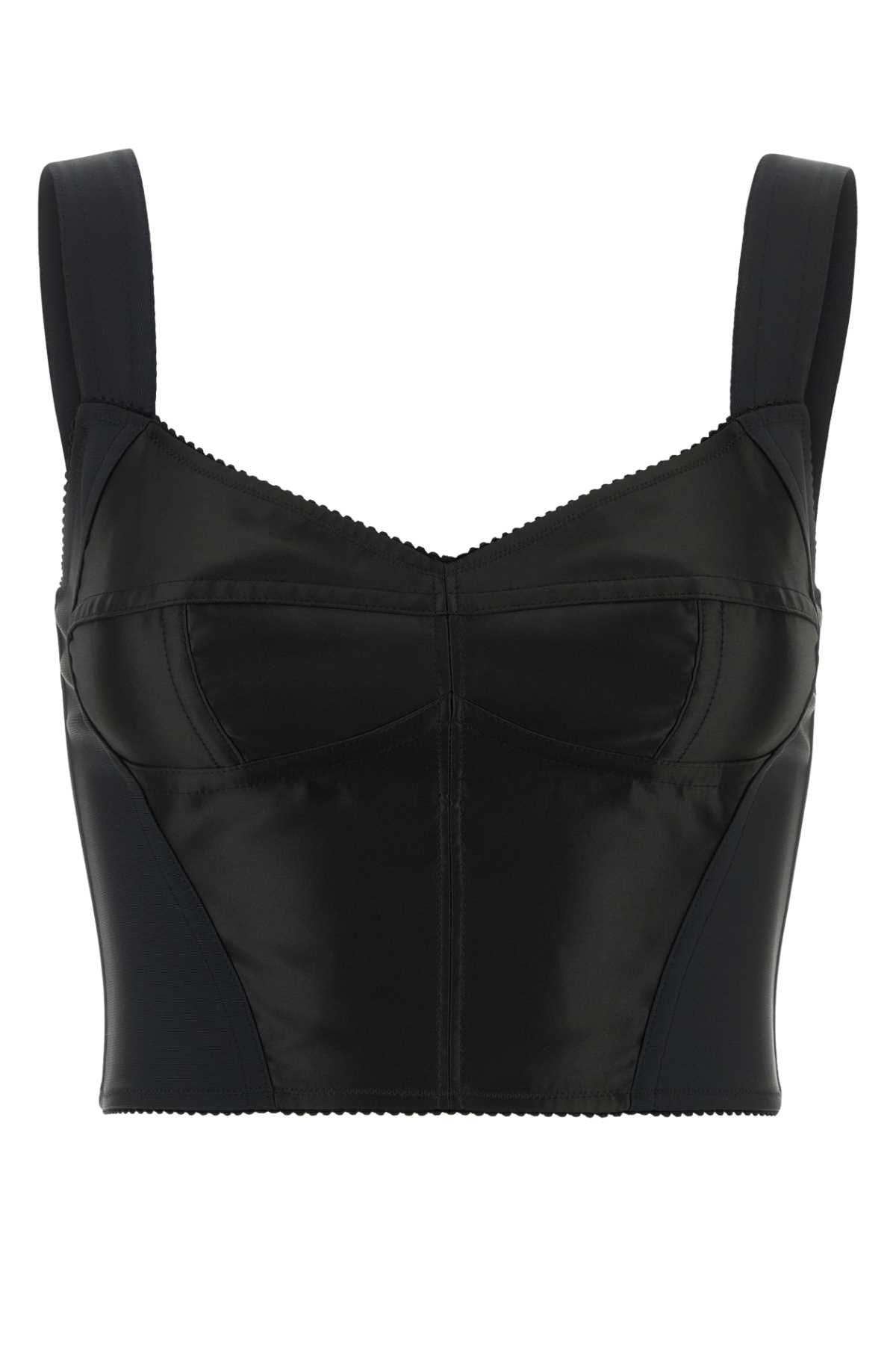 Dolce & Gabbana Women Black Stretch Nylon Blend Bodice DOLCE & GABBANA