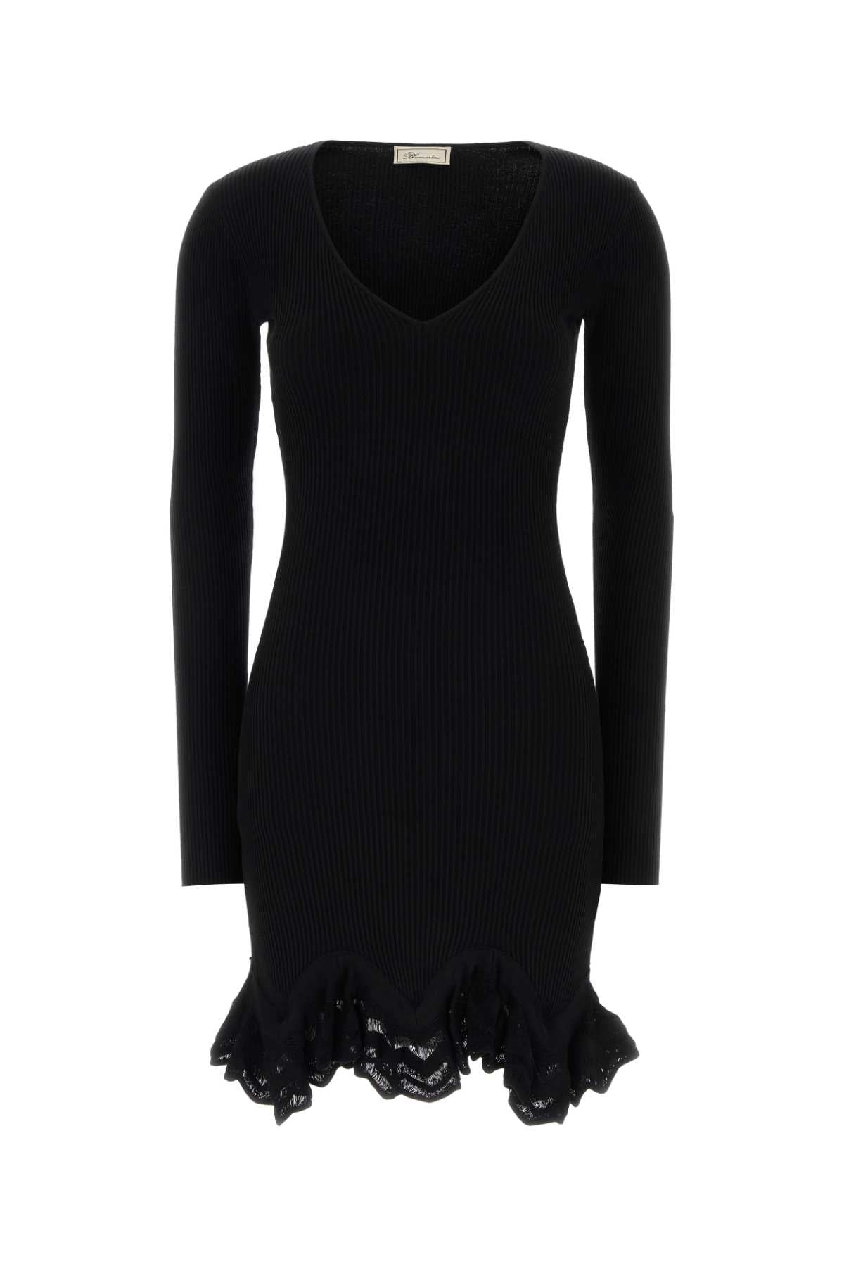 Blumarine Women Black Knit Mini Dress BLUMARINE