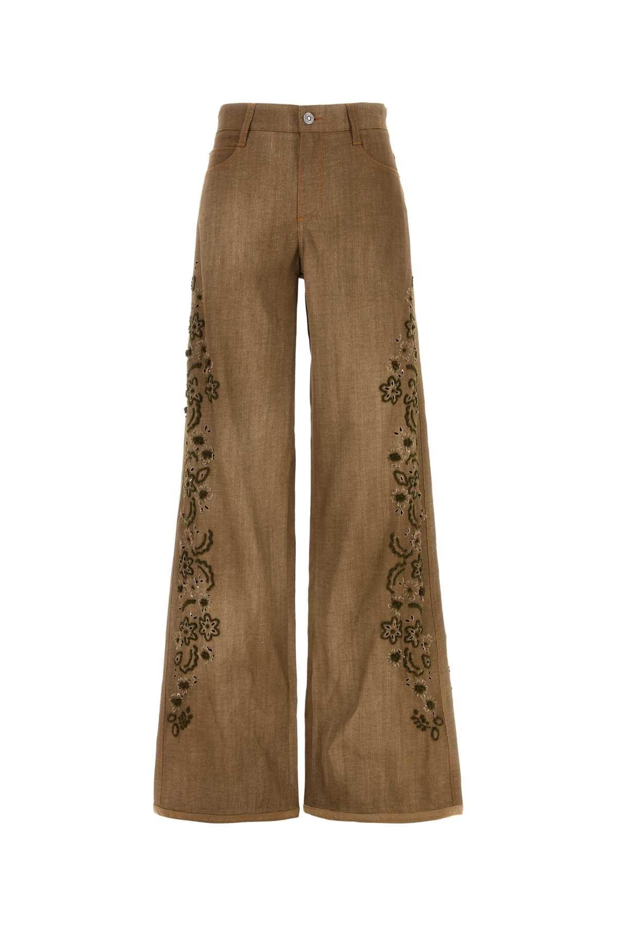 Ermanno Scervino Women Brown Jersey Baggy Pant ERMANO SCERVINO