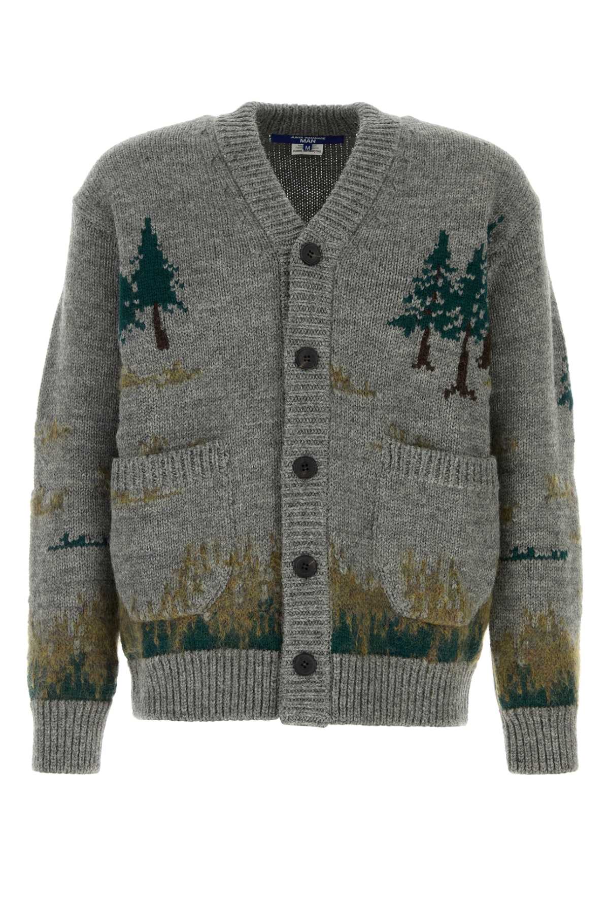 Junya Watanabe Men Embroidered Wool Blend Cardigan JUNYA WATANABE