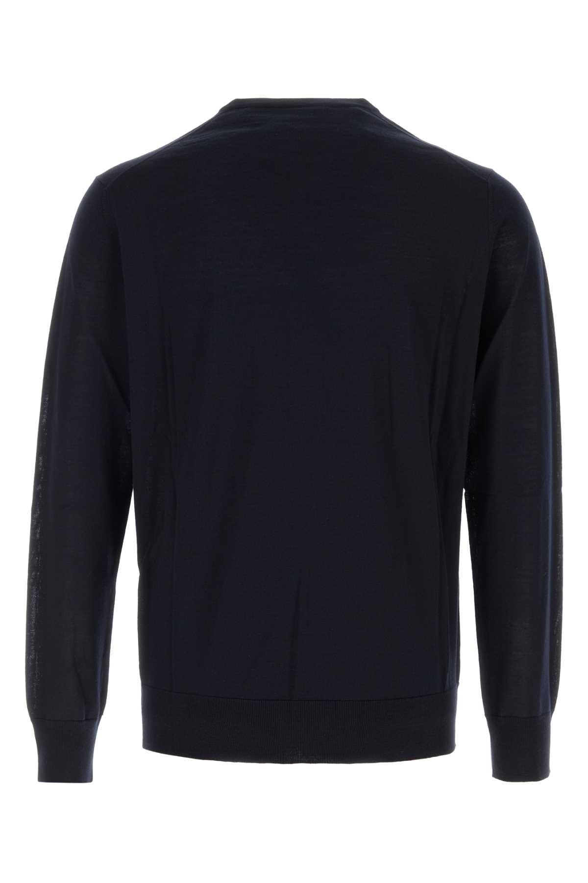 Giorgio Armani Men Midnight Blue Wool Sweater GIORGIO ARMANI