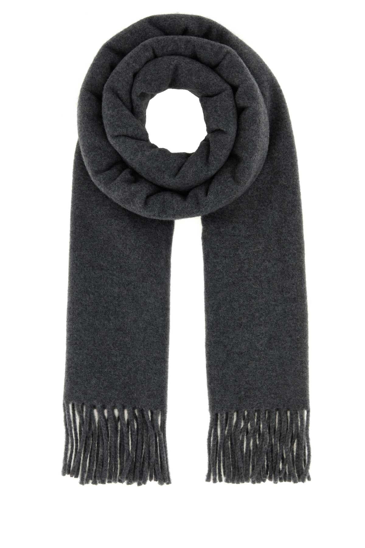 Brunello Cucinelli Women Dark Grey Cashmere Scarf BRUNELLO CUCINELLI