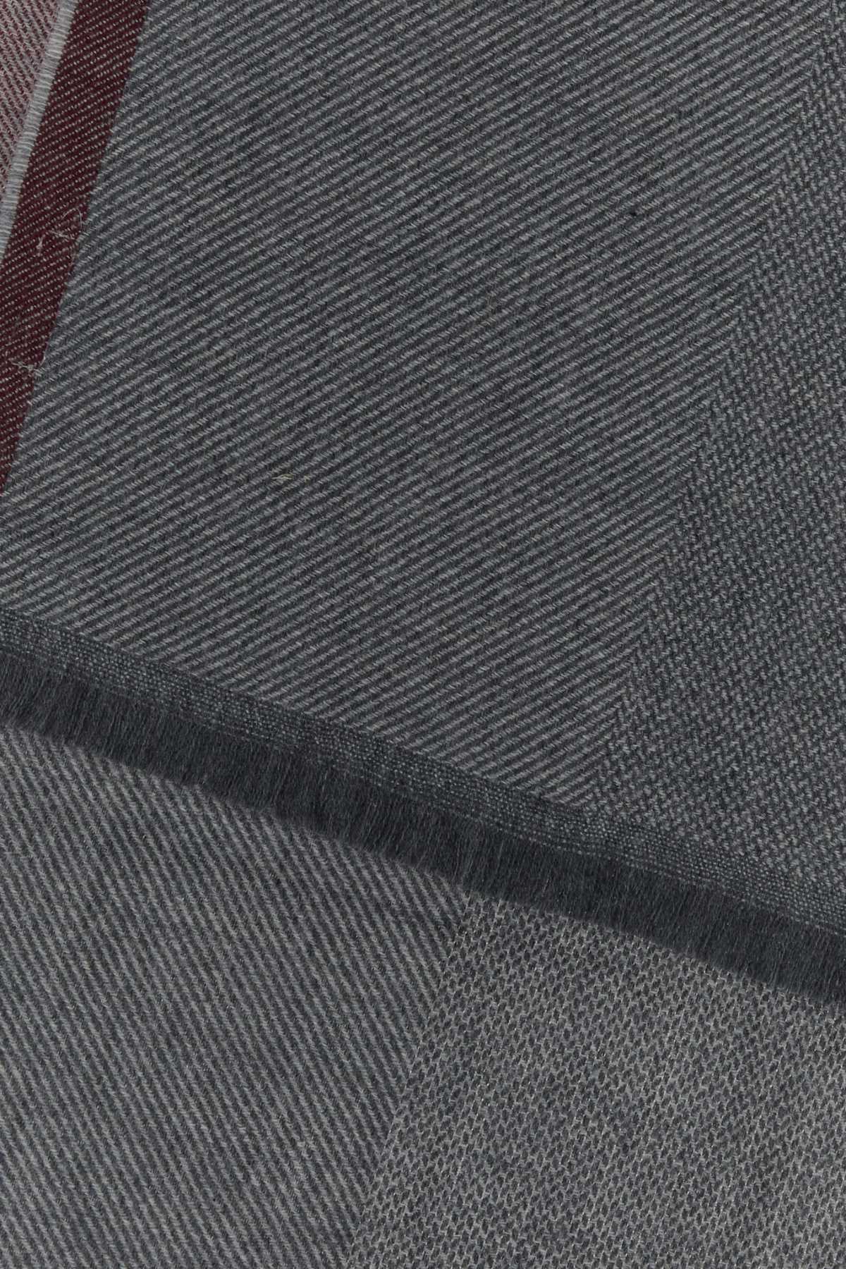 Brunello Cucinelli Men Grey Wool Blend Scarf BRUNELLO CUCINELLI