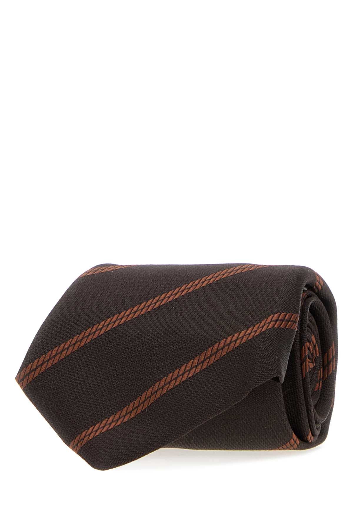 Brunello Cucinelli Men Embroidered Silk Tie BRUNELLO CUCINELLI