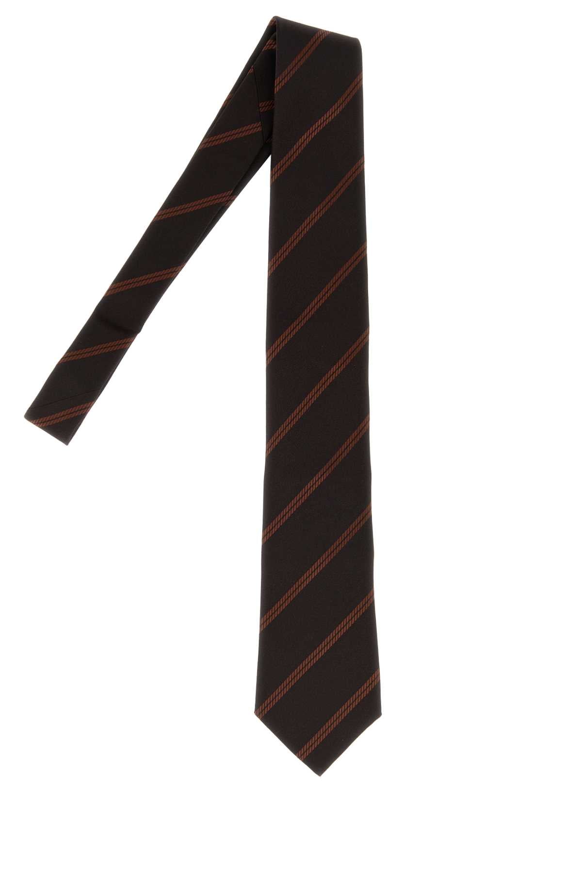 Brunello Cucinelli Men Embroidered Silk Tie BRUNELLO CUCINELLI