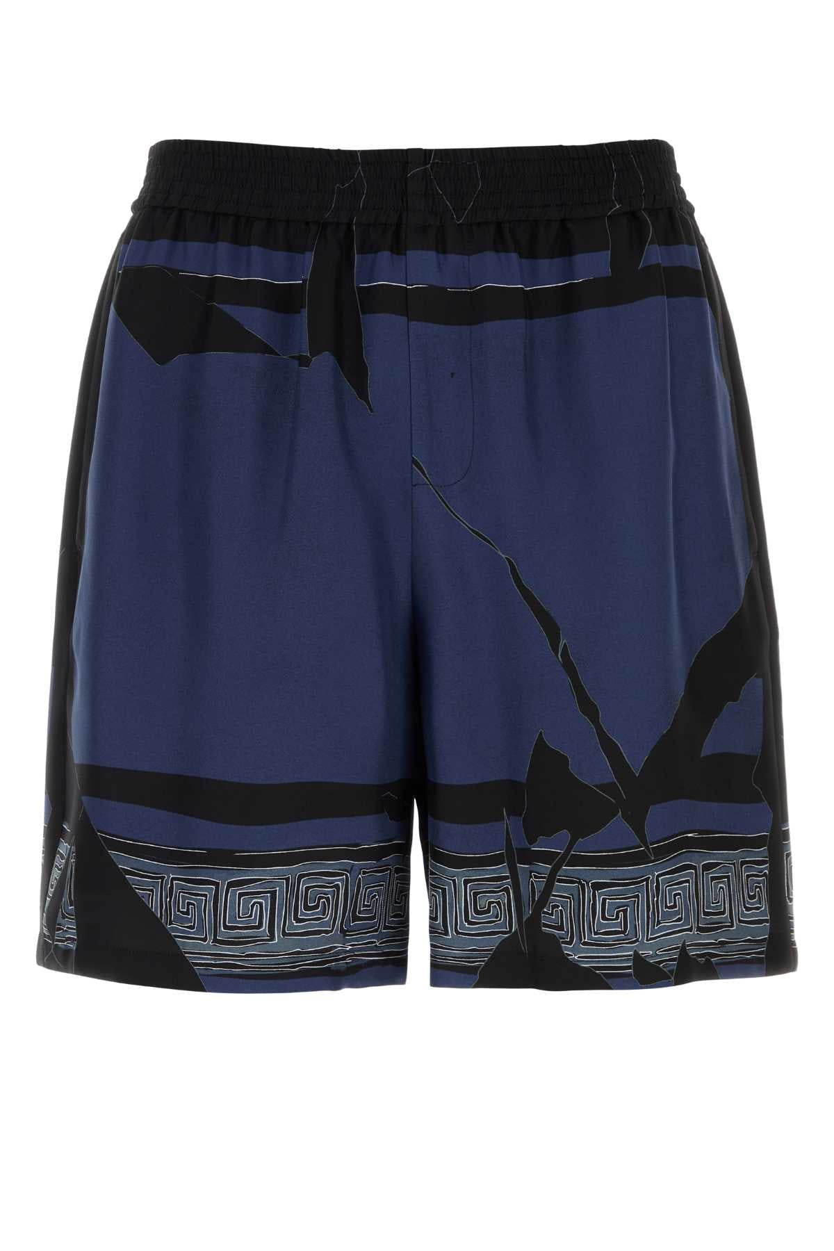 Versace Men Printed Twill Bermuda Shorts VERSACE