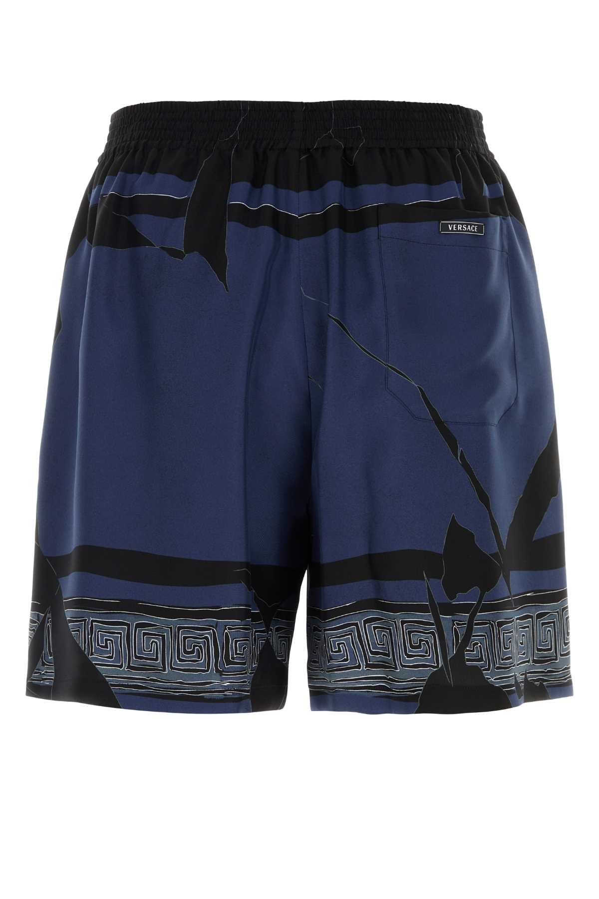 Versace Men Printed Twill Bermuda Shorts VERSACE