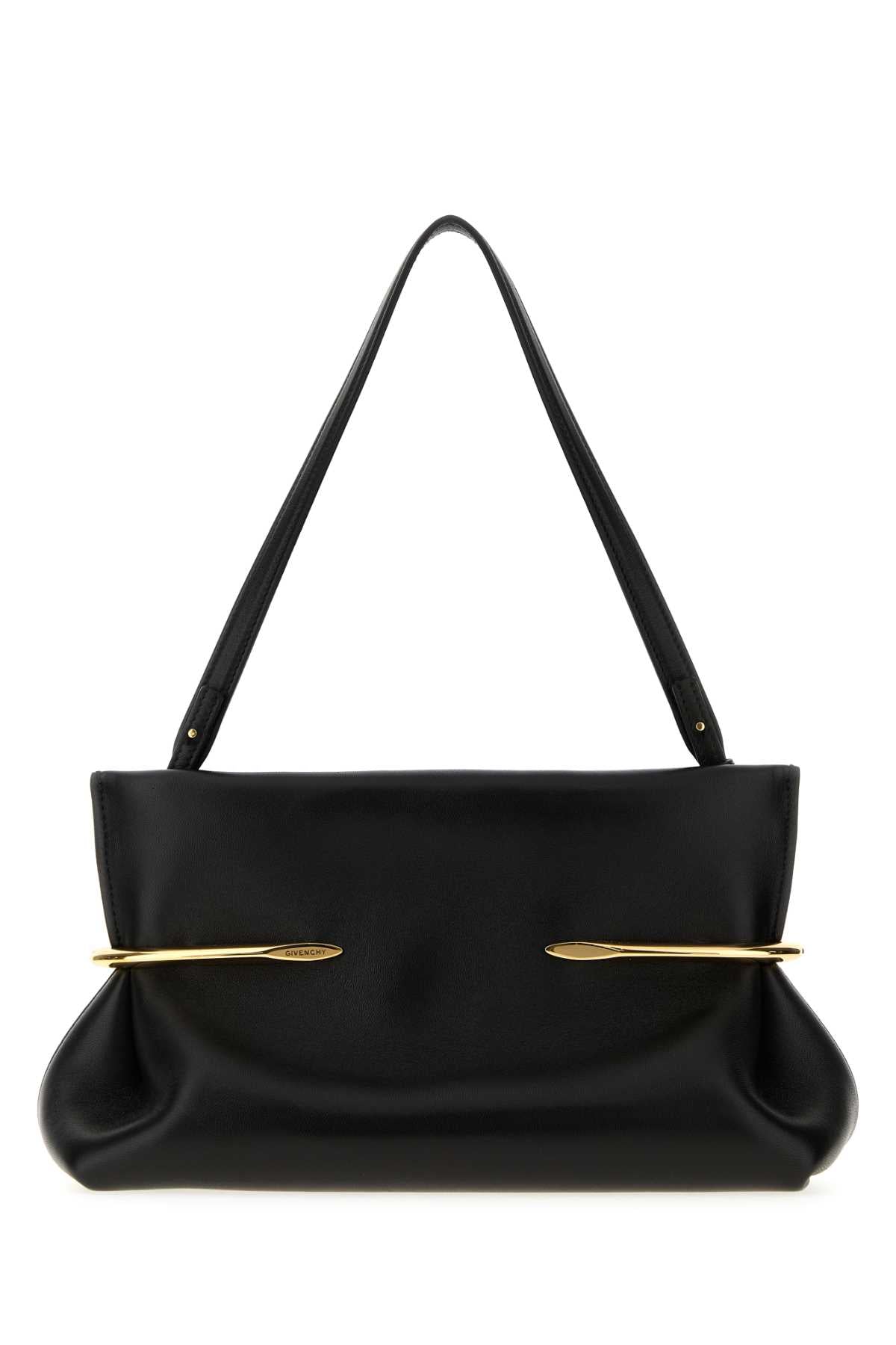 Givenchy Women Black Nappa Leather Pinch Clutch GIVENCHY