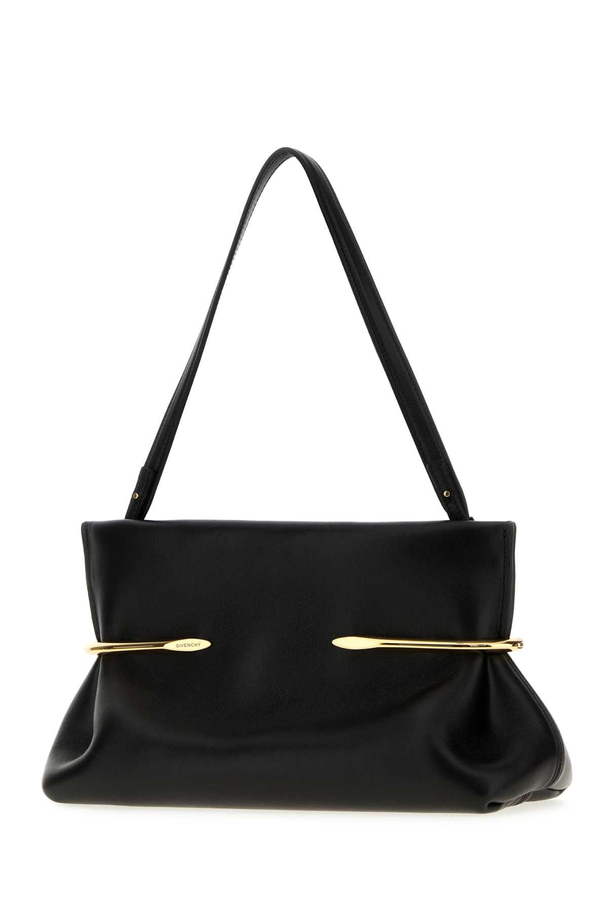 Givenchy Women Black Nappa Leather Pinch Clutch GIVENCHY