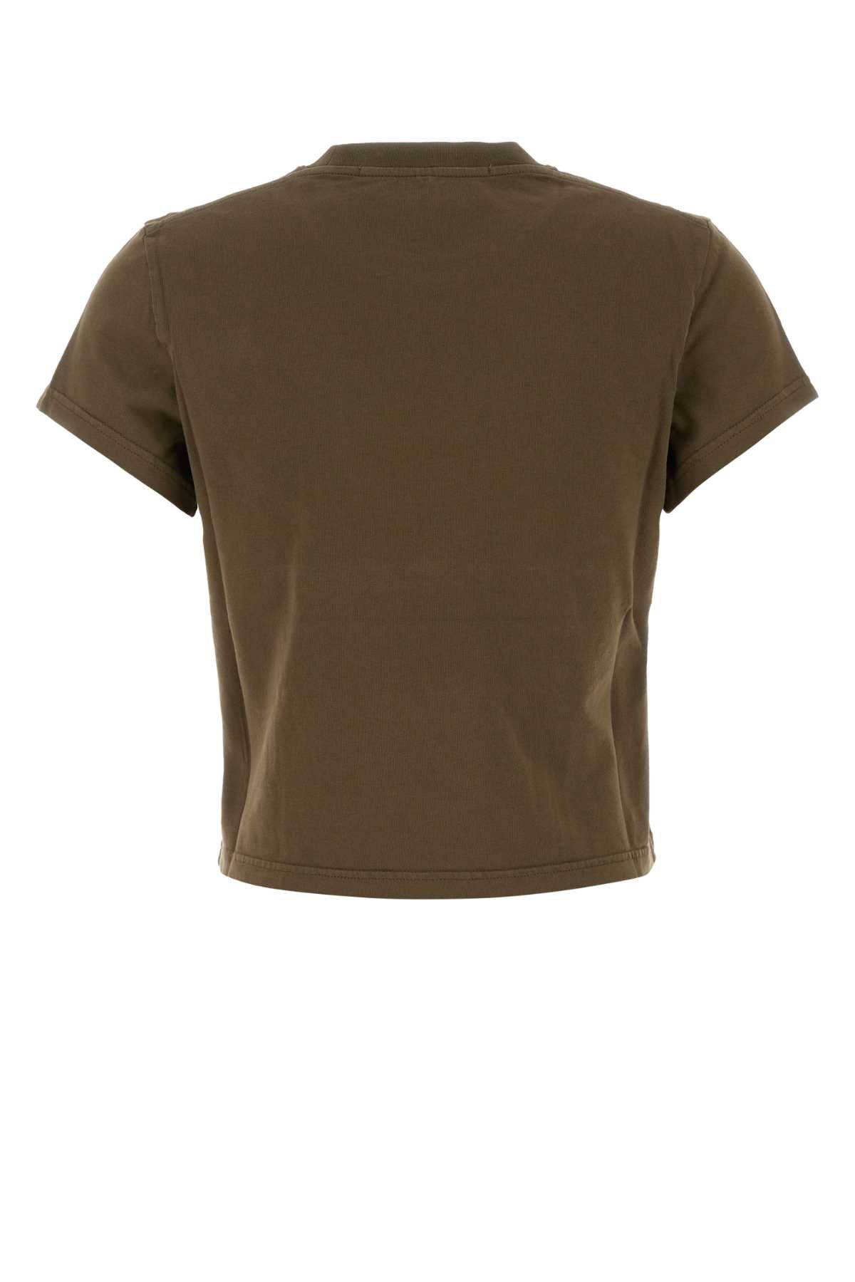 Alexander Wang Women Army Green Cotton T-Shirt ALEXANDER WANG