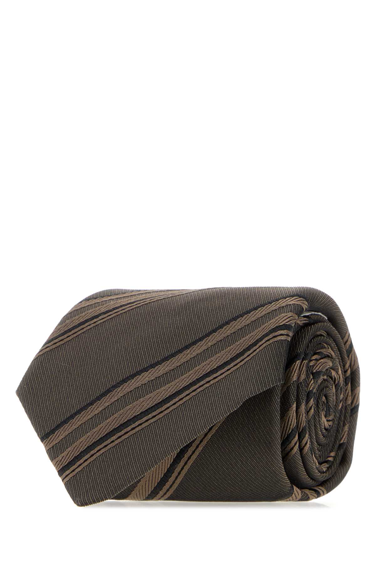 Brunello Cucinelli Men Embroidered Silk Tie BRUNELLO CUCINELLI