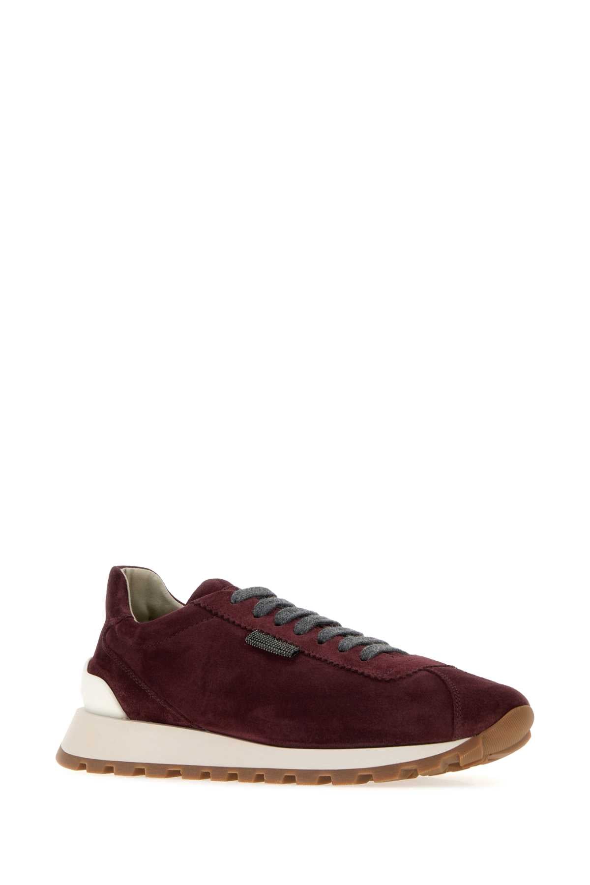 Brunello Cucinelli Women Plum Suede Sneakers BRUNELLO CUCINELLI