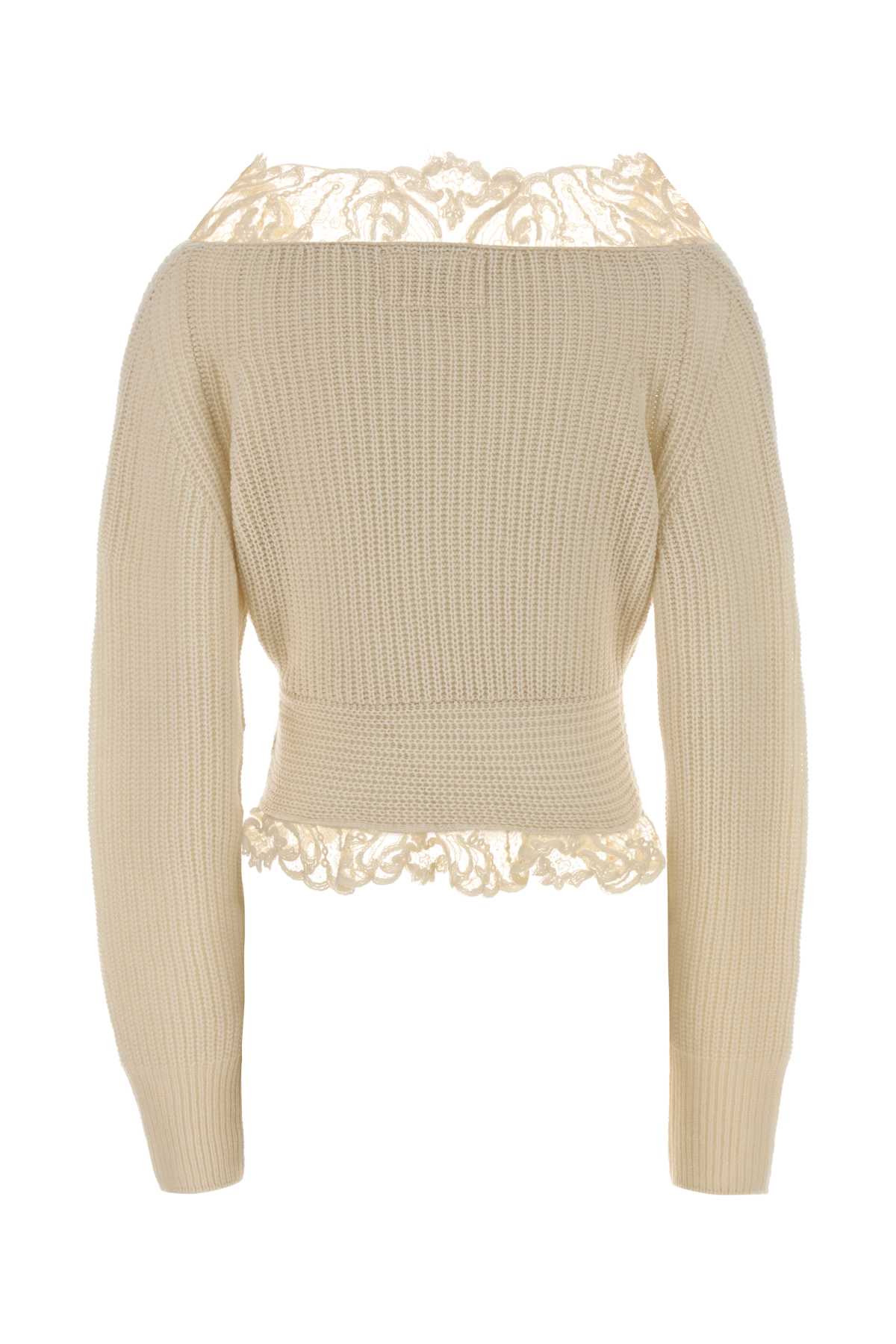 Ermanno Scervino Women Cream Cashmere Sweater ERMANO SCERVINO