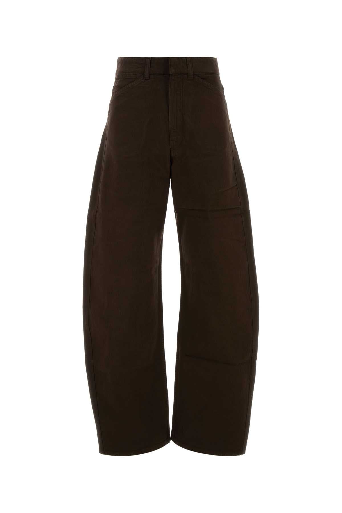 Lemaire Women Chocolate Denim Jeans LEMAIRE