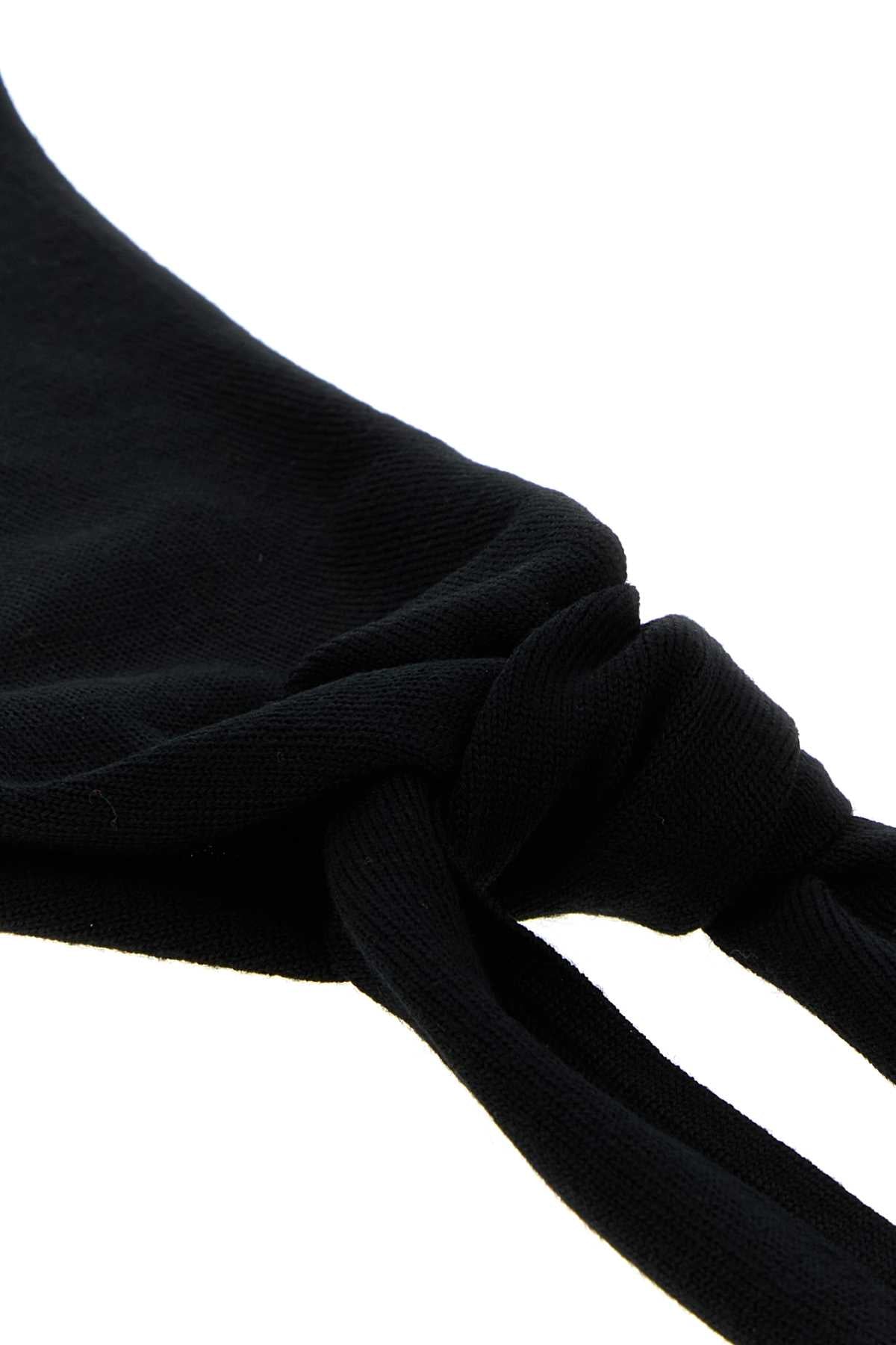 Lemaire Women Black Wool Beanie Hat LEMAIRE