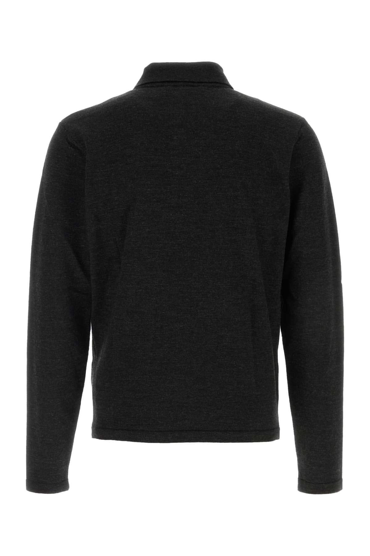 Lemaire Men Slate Wool Polo Shirt LEMAIRE