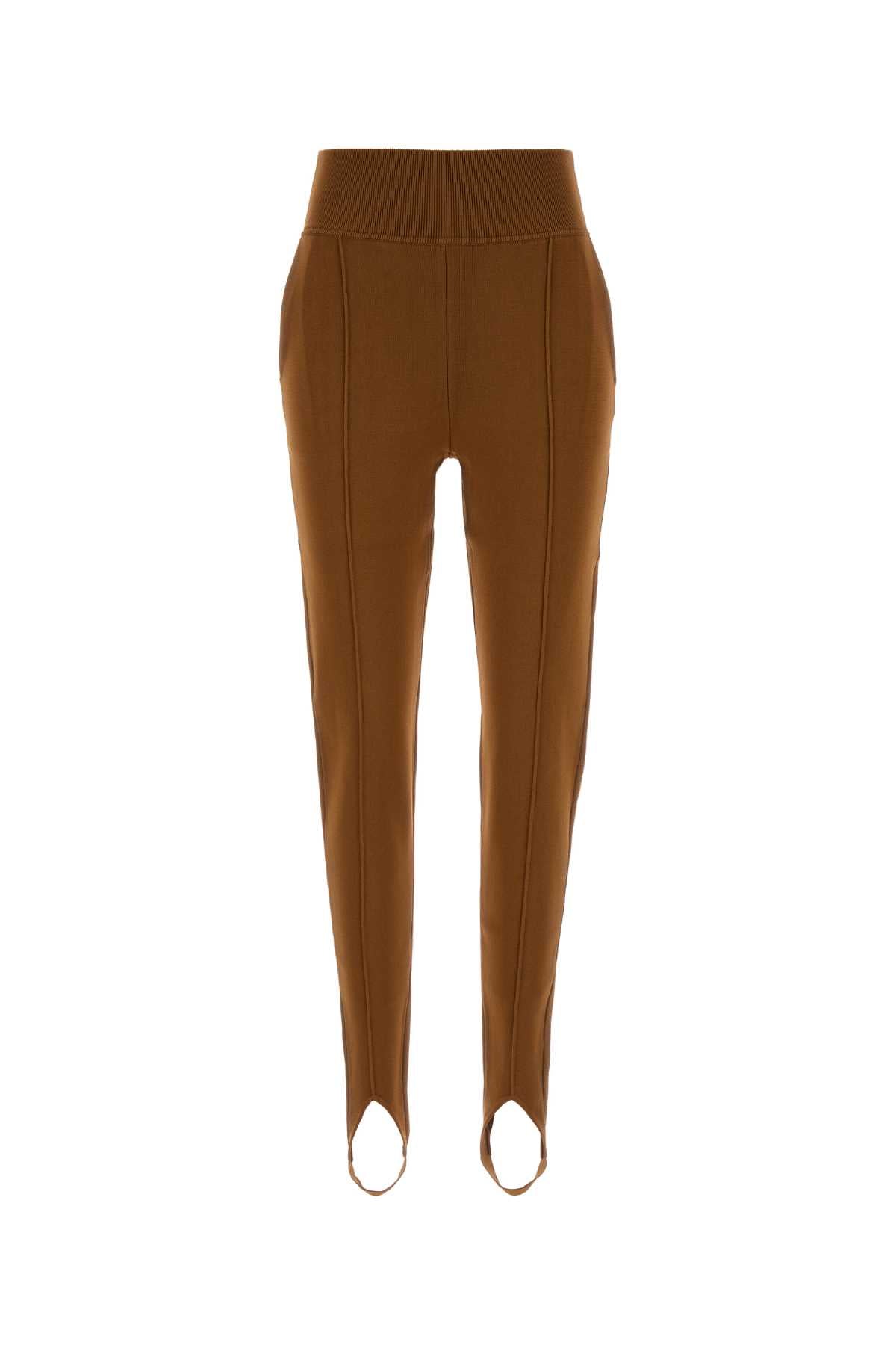 Chloe Women Caramel Viscose Blend Leggings CHLOE
