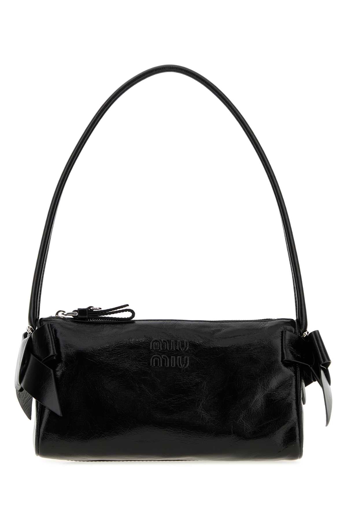 Miu Miu Women Black Leather Shoulder Bag MIU MIU