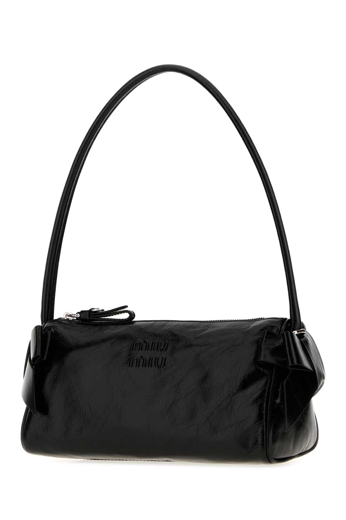 Miu Miu Women Black Leather Shoulder Bag MIU MIU